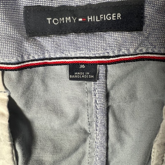 Tommy Hilfiger Mens 36 Blue Tropical Palm Leaf Chino Shorts Beach Summer Preppy - Picture 2 of 13
